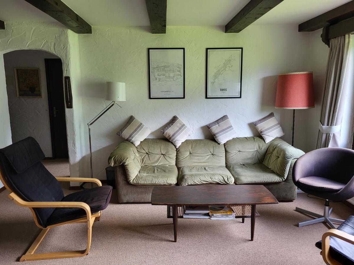 Appartement In Hus Signal Met Prachtig Uitzicht Op De Bergen Klosters Kültér fotó