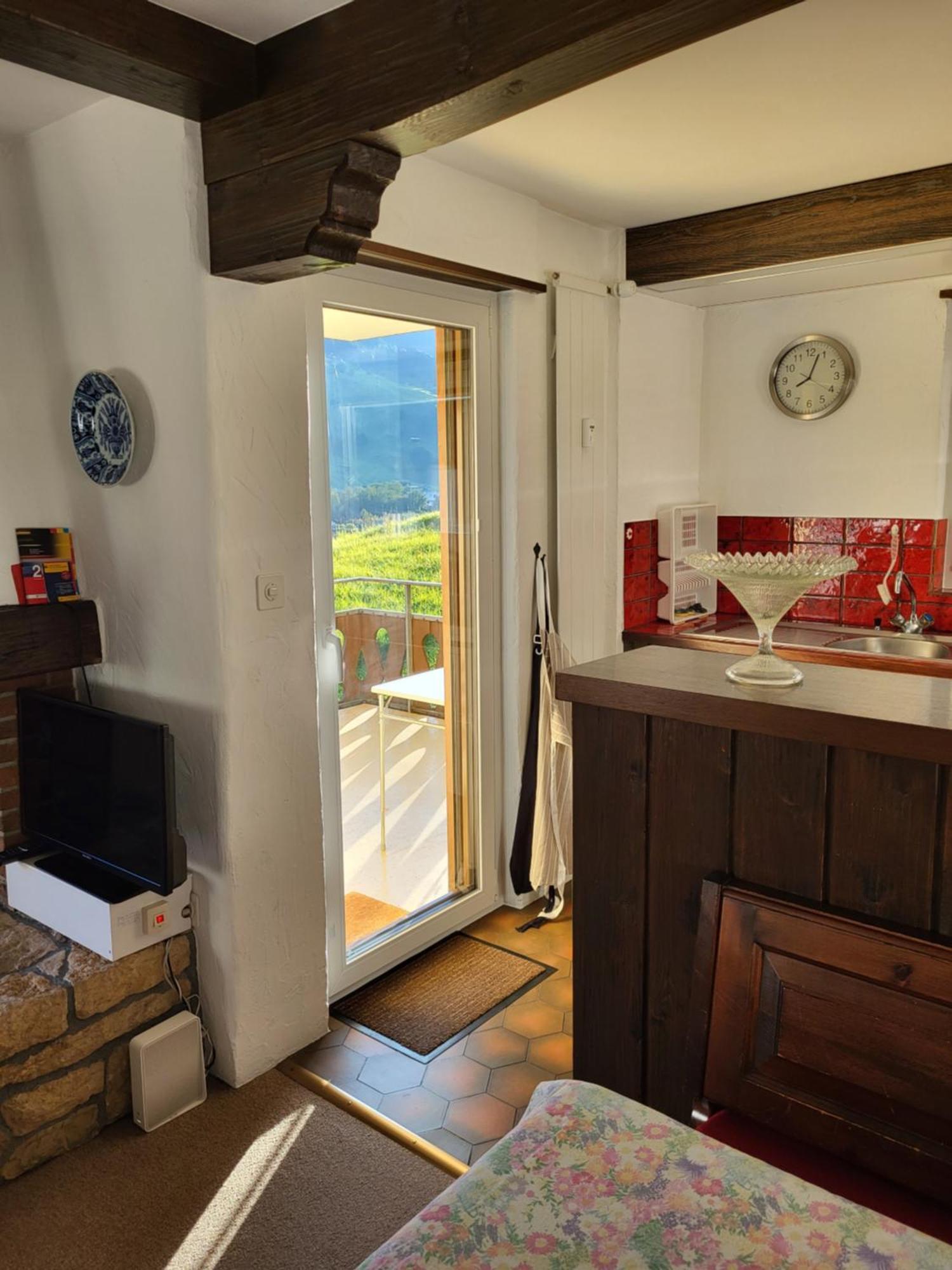 Appartement In Hus Signal Met Prachtig Uitzicht Op De Bergen Klosters Kültér fotó