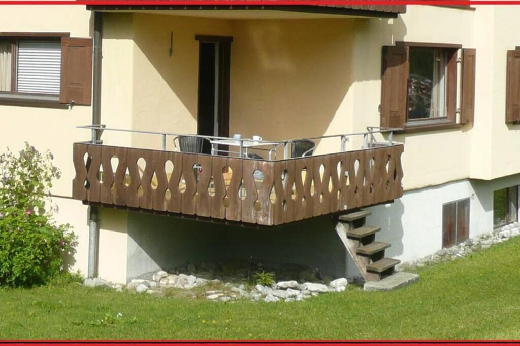 Appartement In Hus Signal Met Prachtig Uitzicht Op De Bergen Klosters Kültér fotó