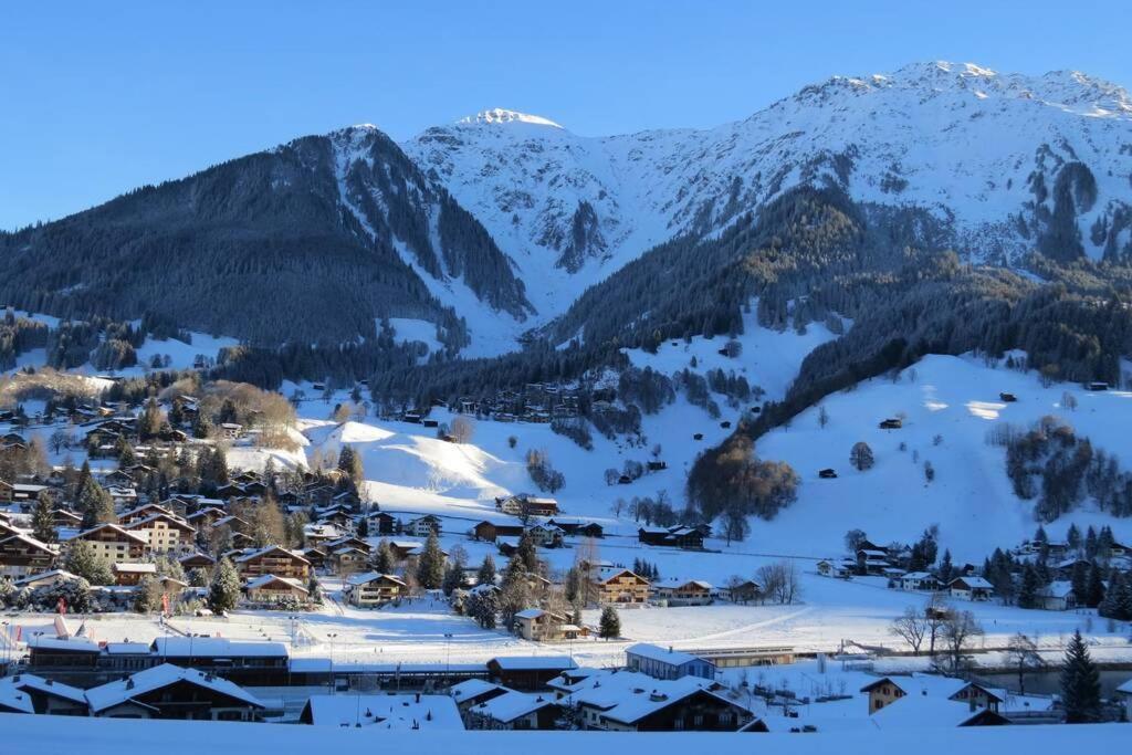 Appartement In Hus Signal Met Prachtig Uitzicht Op De Bergen Klosters Kültér fotó